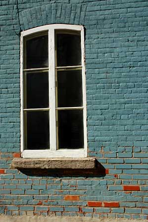 blue window